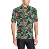 Polo Shirt With Bird Of Paradise Pattern Print Design - A Stylish And Unique Polo Shirt For Nature Lovers.
