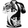 Polo Shirt - Ying Yang Wolf Design - Showcase Your Yin-Yang Side