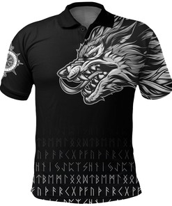 Polo Shirts - Fenrir Wolf Near Shoulder Design - Embrace Your Inner Wolf With This Unique Look