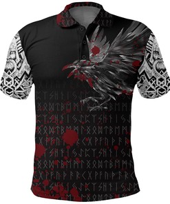 Polo Shirts - The Raven Of Odin Rune Blood Design - A Look That'S Striking And Bold