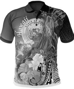 Polynesian Hawaii Humpback Whale White Polo Shirt For Fans
