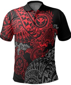 Polynesian Tattoo Golf Shirt Family Gift Turtle Printed Polo T-Shirt