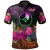 Pretty Summer Hibiscus Yap Polo Shirt For Women