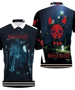 Princess Mononoke San And The Shinigami God At Night Polo Shirt - Gift For Fans - Athleisure T-Shirt