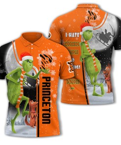 Princeton Tigers Ncaa Unisex Funny Christmas The Grinch 3D All Over Print Polo Shirt - Must-Have For 3D T-Shirts