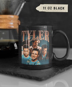 Project Mayhem Mug with Retro Tyler Durden | Young Brad Pitt | Once Upon A Time Cup | Perfect Fan Gift