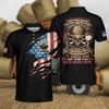 Proud American Farmer Skull Polo Shirt For Fans - All Over Print Polo T-Shirt