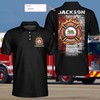 Proud American Firefighter Maltese Cross California Republic Polo Shirt - Customized For The Brave