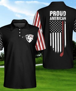 Proud American Golfers Polo Shirt For Fans - Personalized Polo T-Shirt