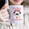 Pug Mom Mug - Pug Coffee Cup - Valentine's Day Mug Gift Set - Gift for Pug Lover