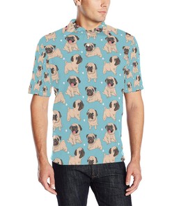 Pug Pattern Print Design Polo Shirt For Dog Lovers - Personalized Polo T-Shirt