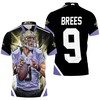Purple All-Over Print Polo Shirt For Drew Brees And New Orleans Saints Fans - Look Bold And Stand Out