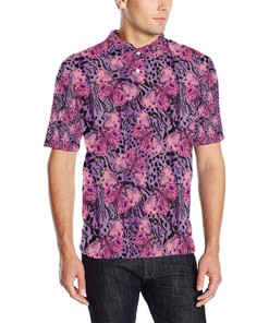 Purple Butterfly Leopard Polo Shirt For Fans - All Over Print Polo T-Shirt