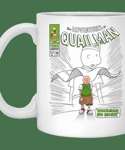 Quailman No More Mug - Funny Gift Idea for Valentine's Day with Double Mug Set