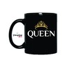Queen Mug Gift for Her - I Love You Valentines Day Mug in Black Ceramic