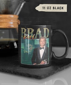 RETRO BRAD PITT 90s Vintage Homage Coffee Mug | Once Upon A Time in Hollywood Movie Mug | Fight Club Retro 90s Mug