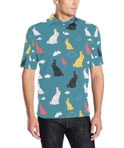 Rabbit Pattern Print Design Polo Shirt For Fans - Athleisure T-Shirt