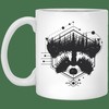 Raccoon Art Valentines Day Mug for Animal Lovers