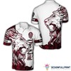 Red Alpha King Lion 3D Polo Shirt - Cool And Edgy Design With Polo Collar