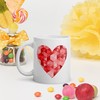 Red Heart Valentine's Day Mug - Valentines Day Gift For Her - Sending Love Friendship Mug For Friend - Cute Mugs