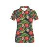 Red Parrotprint Women'S Polo Shirt - Perfect For Parrot Fans