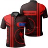 Red Polo Shirt Boba Style With Chuuk Island - Ideal Gift For Chuuk Island And Boba Tea Lovers