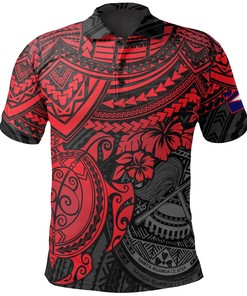 Red Polynesian Turtle American Samoa Polo Shirt For Tropical Fans