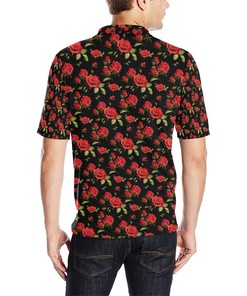 Red Rose Themed Print Polo Shirt For Fans - Personalized 3D Polo Shirt