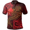 Red Shark Polynesian Tattoo Polo Shirt - Make A Statement With This Bold Look