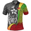 Reggae Kanaka Maoli Polo Shirt Featuring Turtle With Hook 3D Polo Shirts For Men