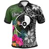 Reggae Micronesian Polo Shirt Featuring Turtle With Hook From Yap