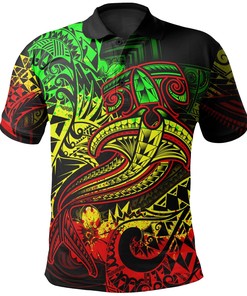 Reggae Polynesian Shark Tattoo Polo Shirt For Gifts - Personalized Polo T-Shirt