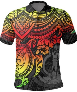 Reggae Polynesian Turtle Vanuatu Polo Shirt