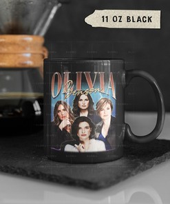 Retro 90s Elliot Stabler and Olivia Benson Tea Cup with Law And Order Svu and Mariska Hargitay Sweat