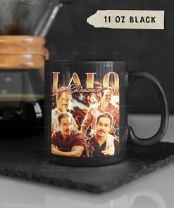 Retro 90s Lalo Salamanca Mug with Jesse, Brandon, Heisenberg, Kim, Jimmy, and Lalo Fans in a Vintage Coffee Mug