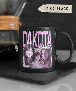 Retro Dakota Johnson American Actress Mug, Anastasia Steele Mug, and Tee: Vintage Film Movie Mug