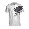 Ripped Vintage Golfing Skull Camouflaged 3D Printed Polo Shirt - Gift For Fans