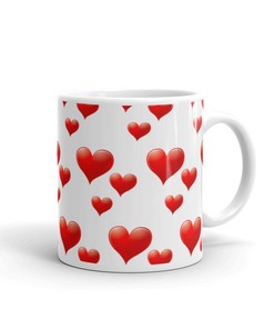 Romantic Mug for Anniversary - I Love You Mug Set - Say It With Hearts Mug