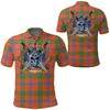 Ross Ancient Tartan 3D All Over Print Polo - Perfect For Fans Of Celtic Scottish Warrior