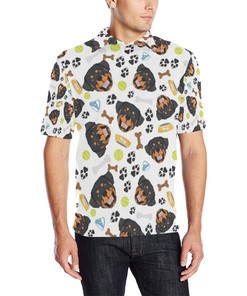 Rottweiler 3D Polo Shirt With Polo Collar - Perfect Gift For Fans
