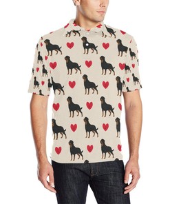 Rottweiler Pattern A2 Customized Polo T-Shirt - Fan Gift