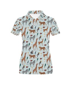 Safari Animal Print A2 All Over Print Polo T-Shirt - Perfect Gift For Fans