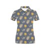 Safari Elephant Lion Print Women'S Polo Shirt With Polo Collar - Perfect Gift For Fans