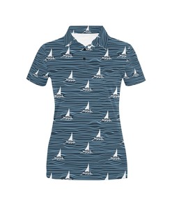 Sailboat 3D T-Shirt Blender Print A4 Polo Shirt With Polo Collar - Perfect Gift For Fans