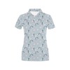 Sakura Bird Print Women'S Polo Shirt With Polo Collar - Perfect Gift For Fans
