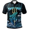 Samoa Personalized Trident Thunder Shark Polo Shirt With Polo Collar - Gift For Fans