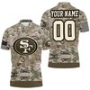 San Francisco 49Ers Camouflage Veteran Personalized Polo T-Shirt With 3D Polo Shirts For Father Day