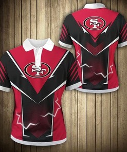 San Francisco 49Ers Flame On With 3D Polo Shirt - Perfect Gift For Fans