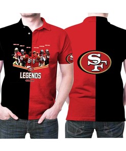 San Francisco 49Ers Legends Together Signed Polo T-Shirt - Perfect Gift For Fans With 3D Polo Shirts For Father Day