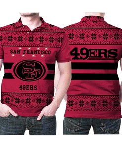 San Francisco 49Ers Light Up Ugly Christmas Pattern Polo Shirt With All Over Print - Gift For Fans